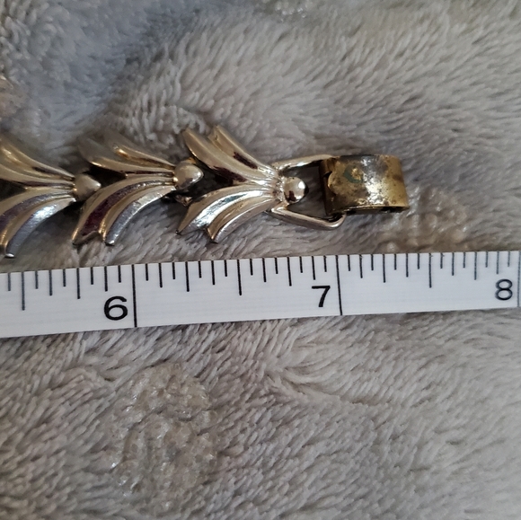 Vintage 50s Bergere Silver-tone Link Bracelet 7" - Picture 10 of 11